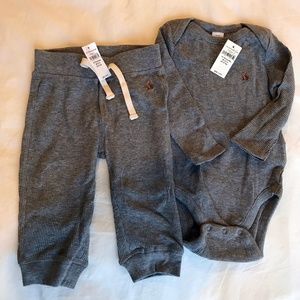 Baby Gap Waffle Knit Body Suit and Pull-on Pants
